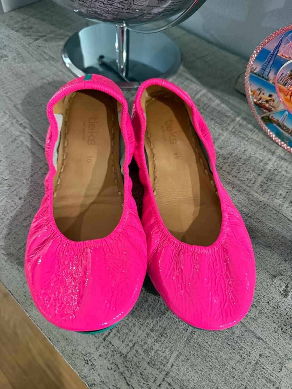 Tieks Women's Ballet Flats- Neon Pop Pink Size 10